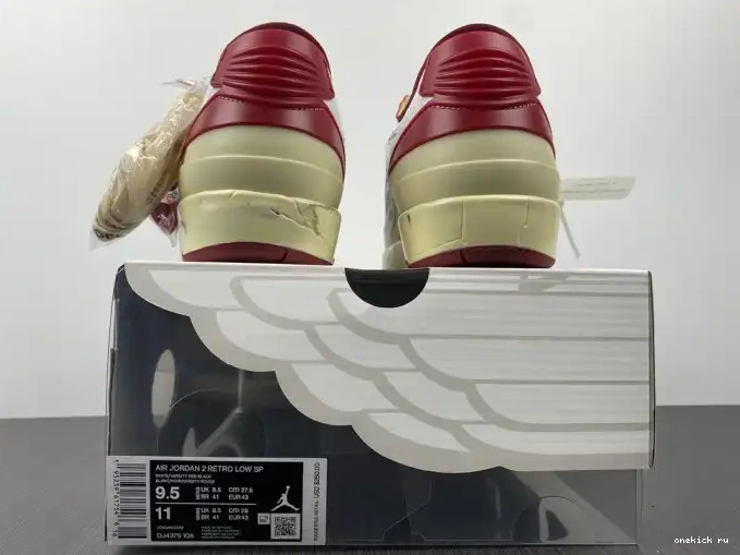 Rep Onekick Jordan SP Low Off-White Retro Red 2 White DJ4375-106 0414